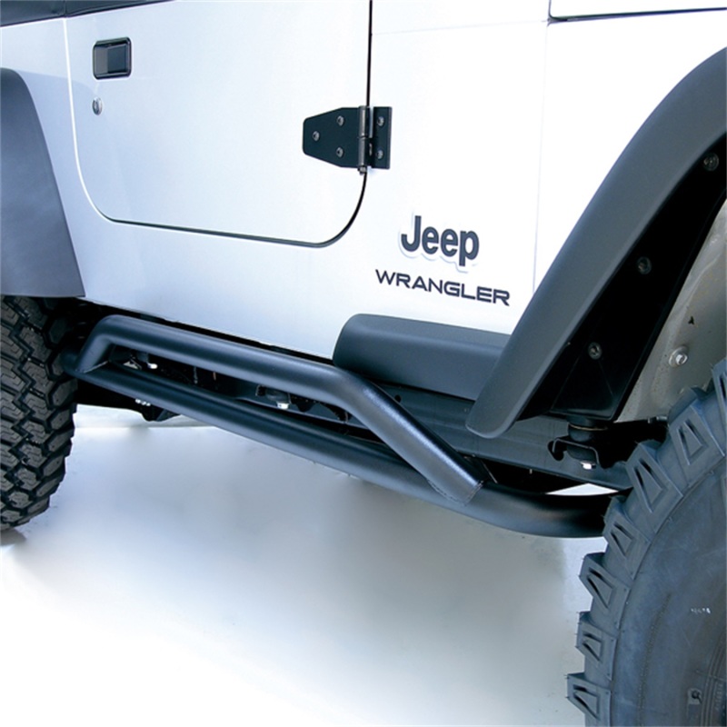 Jeep Wrangler Rocker Panel Guard - Rugged Ridge - RRC, Textured - Black - `87-`06